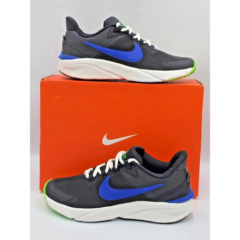 Nike Star Runner 4 NN GS Black Racer Blue Youth 6Y| 7W DX7615 004 NIB